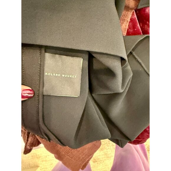 Roland Mouret Black Romolo Cape Sleeve Midi Dress NWT - Size 8 - Picture 10 of 14